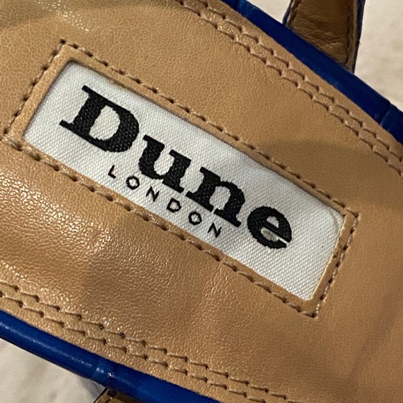 Dune London Matche Crocodile Embossed Leather Platform Dress Sandals Sz 6.5 NWOB - Picture 15 of 16